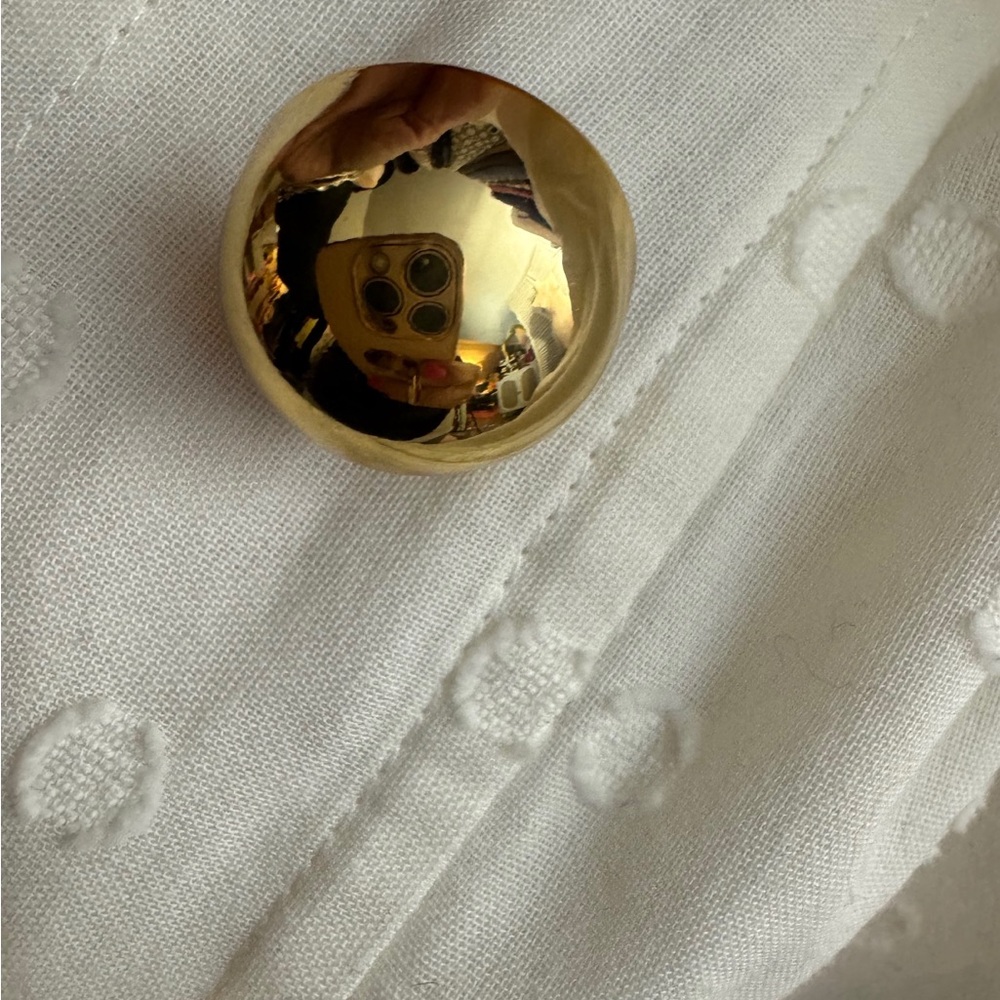 kate spade Cream Short-Sleeve Button-Down Shirt - Picture 9 of 12